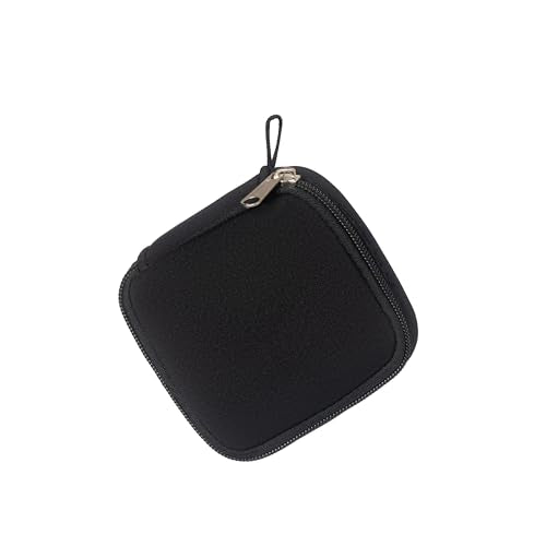Mini Pouch for Organization, Soft Small Electronic Organizer Travel Storage Carrying Tech Bag Compatible with MagSafe Power Adapter, Laptop Accessories Cables, Cords, USB Drives, Earphones Black