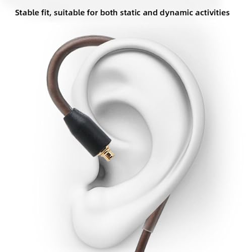 Jectse IEM Cable with Detachable Mic, 2 Pin 0.78mm Upgrade Cable OFC Gold Plated 3.5mm Plug, with Detachable Microphone, for QDC UE TRN CCA Headphones