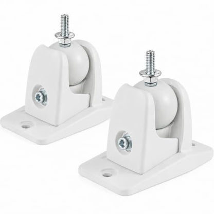 Jumbl SINSB7W ProGrip Ultra Stainless Steel Speaker Wall Mount Bracket White, Pair of 2 - Thread Size: 1/4-20 - Holds up to 10 Lbs - color: White
