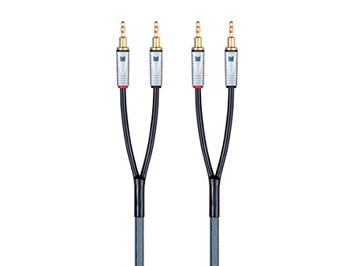 Monolith Multi-Strand Conductors Speaker Wire - 10 Feet - Pair, PE Insulated, 14AWG, Oxygen Free Copper With Gold Plated Banana Plug Connectors