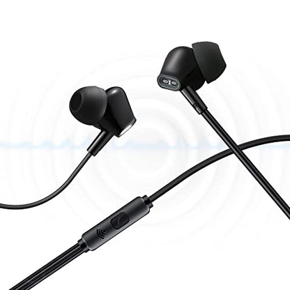 Aylaa Wired Earbuds Headphones for School with Microphone Noise Isolating Stereo Bass in-Ear Earphones – for Smartphones, Tablets, Schools, Ipads, Multiuse - 3.5mm Plug in Audio Jack - Black - color: Black