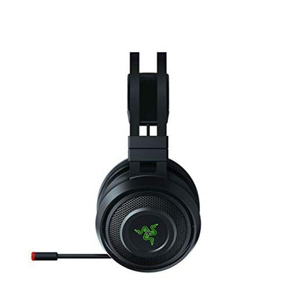 Razer Nari Wireless 7.1 Surround Sound Gaming Headset: THX Audio, Auto-Adjust Headband & Swivel Cups, Chroma RGB, Retractable Mic, For PC, PS4, PS5, Black