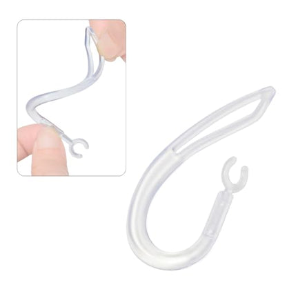 Replacement Ear Hooks for Walkie Talkie Bluetooth Headset(6 Pack) - color: Transparent