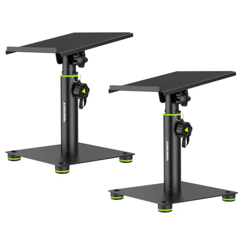Vondynote Desk Studio Monitor Stands 11"-16" Monitor Speaker Stands 12°Tilt