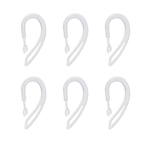 Replacement Ear Hooks for Walkie Talkie Bluetooth Headset(6 Pack) - color: Transparent