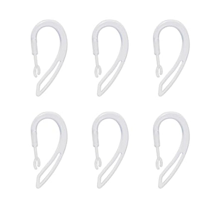 Replacement Ear Hooks for Walkie Talkie Bluetooth Headset(6 Pack) - color: Transparent