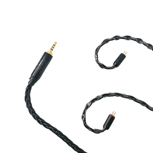 HiFi in Ear Earphone Replacement Cable 8 Core Silver Plated Copper Upgrade Earphone Cable for CCA C10 C16 KZ AS10 ZS10 ZS6 ZSR ZST ES4 Earphones(Black, 2PIN 2.5MM) - size: 2PIN 2.5MM