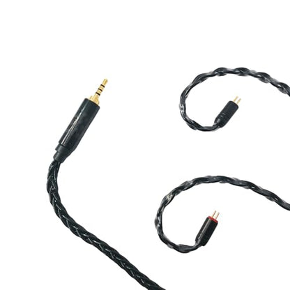 HiFi in Ear Earphone Replacement Cable 8 Core Silver Plated Copper Upgrade Earphone Cable for CCA C10 C16 KZ AS10 ZS10 ZS6 ZSR ZST ES4 Earphones(Black, 2PIN 2.5MM) - size: 2PIN 2.5MM