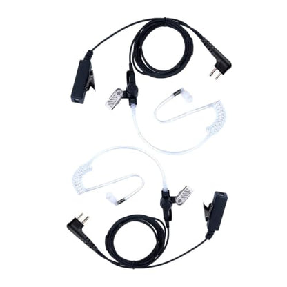 2 Pcs 2-Wire Surveillance Acoustic Tube Walkie Talkie Earpiece/Headset Compatible with Motorola Radio CP200 CP200d CLS1410 CLS1110 CLS1413 GP2000 XU1100 PRO1150 MU12(2 PCS) - color: Black - 2 Pack