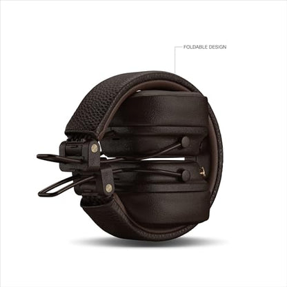 Marshall Major V Wireless On-Ear Bluetooth Headphones - 100+ Hr Playtime | Detachable Audio Cable | Microphone for Calls | Lightweight, Foldable Design for Travel - Brown - color: Brown