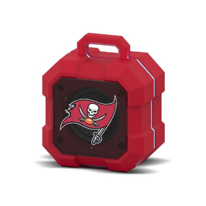 SOAR NFL Shockbox LED Wireless Bluetooth Speaker - Water Resistant IPX4, 5.0 Bluetooth with Over 5 Hours of Play Time - Small Portable Speaker - Officially Licensed NFL, Perfect Home & Outdoor Speaker