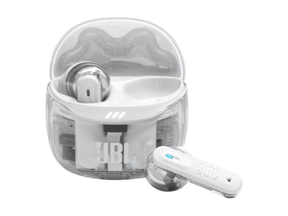 JBL Tune Flex 2 - True Wireless Noise Cancelling Earbuds Spatial Sound and Smart Ambient Technology, 6 mics for Perfect Calls, up to 48Hrs of Playback, IP54 Dust & Water Resistant (Ghost White)