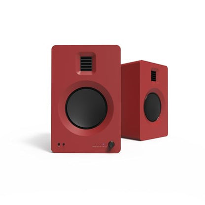 Kanto TUK Powered Speaker with Headphone Out | Built-in USB DAC | Dedicated RCA with Phono Pre-amp | Bluetooth | AMT Tweeter | 5.25" Driver | Pair | Matte Red - color: Matte Red
