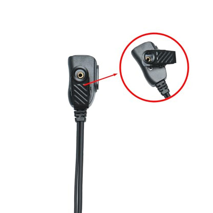Walkie Talkie Earpiece with PTT Mic 2-Pin K-Type Headset Compatible with Baofeng UV-5R UV82 UV82HP BF-F8HP BF-888S Retc RT21 RT22 RT68 H777S Kenwood NX-1300 TK-3140 Two Way Radios,2 PCS ﻿