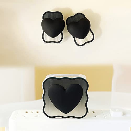 ZOSTLAND 5 in 1 DIY 18W 20W Heart Shape Protector Data Cable USB Charger Line Earphone Wire Saver Organizer Compatible with iPhone 11 12 13 14 15 Pro Max - color: Love Black