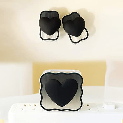 ZOSTLAND 5 in 1 DIY 18W 20W Heart Shape Protector Data Cable USB Charger Line Earphone Wire Saver Organizer Compatible with iPhone 11 12 13 14 15 Pro Max - color: Love Black
