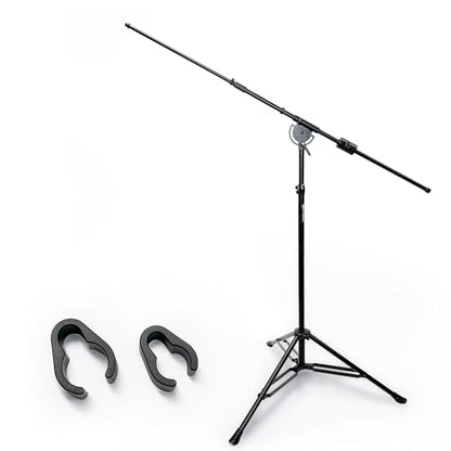 AxcessAbles AXCMB-T Heavy Duty Microphone Boom Stand with Weighted Tripod Base | 80.5-inch Height Overhead Mic Stand | 65.5-Inch Boom Arm Stand | Shotgun Video Mic Stand | All Metal Construction - size: Tripod Base
