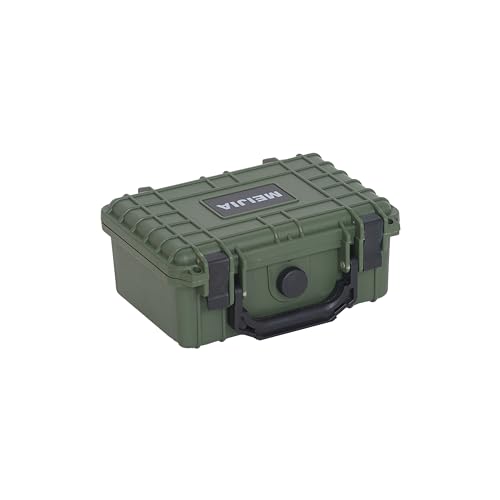 MEIJIA IP67 waterproof hard compact case,Customizable Fit Foam,8.12”x6.56”x 3.56”,Fit Use of Drones, Cameras,Equipments,lens (Green) - color: Green, size: 8.12 x 6.56 x 3.56 inches