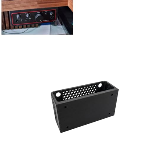 Under Desk Mount for Focusrite Scarlett Solo 4th Gen, Studio Audio Interface Holder, Space-Saving Bracket for Desk Organization and Cable Management