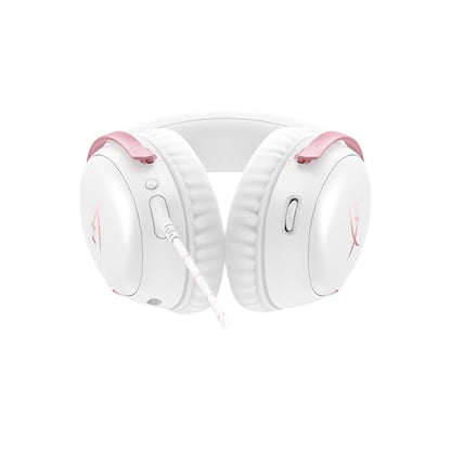 HyperX Cloud III – Wired Gaming Headset, PC, PS5, Xbox Series X|S, Angled 53mm Drivers, Memory Foam, Durable Frame, Ultra-Clear 10mm Mic, USB-C, USB-A, 3.5mm – Pink