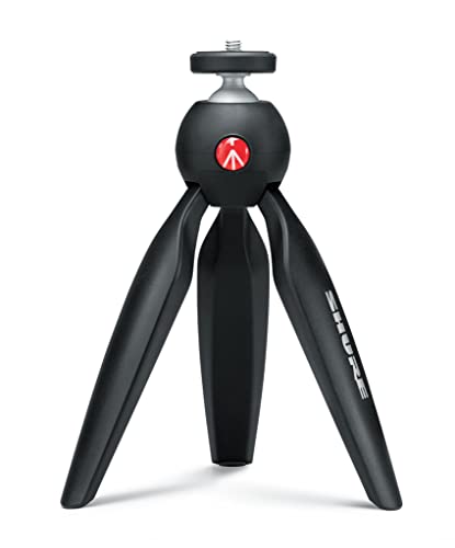 Shure MV88+ Video Kit - Digital Stereo Condenser Microphone for Apple and Android, with Manfrotto PIXI Tripod, Phone Clamp, Mount, iOS and USB-C Cables for Next-Level Connectivity (MV88+ Video KIT) - size: Compact, style: MV88+ Video Kit (Old Package)