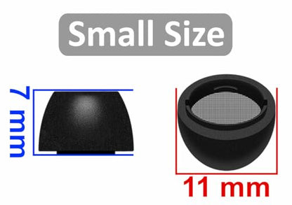 Galaxy Buds 3 Pro Memory Foam Tips Earbud, 2 Pairs Replacement Comfortable No Silicone Pain Noise Isolation Accessories Compatible with Samsung Galaxy Buds 3 Pro/Galaxy Buds 4 Pro - Black S - size: S