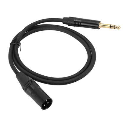 Goshyda 1/4 Inch to XLR Male Cable, XLR Male to 1/4 Inch TRS, Balanced XLR Microphone Cable to 6.35mm Jack, Quarter inch TRS Male to XLR Male Microphone Cable (5m / 16.4ft) - size: 5m / 16.4ft