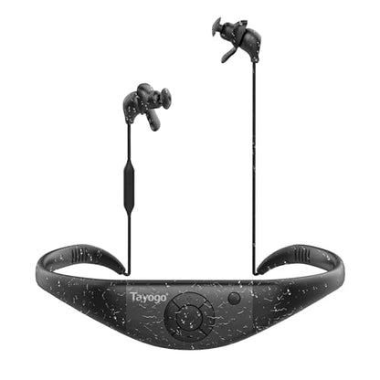 Tayogo W18 Swimming Headphones, IPX8 Waterproof Earbuds for Swimming with 32GB MP3 Player, Bluetooth 5.4, FM Radio & T6 Receiving Mode, in-Ear Underwater Headphones for Lap Swimming - color: BK