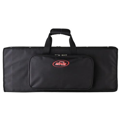 SKB 27”x 9” Foot Controller Soft Case Padded Bag, Rigid Foam Frame, Shoulder Strap and Double Zippers for DJ Controllers & Small MIDI Keyboards, Black | Rigid foam frame, double zippers, 27 inch x 9 inch design, carries pedalboard or small keyboard to gig