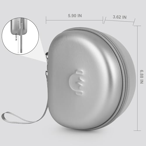Hard Headphone Case for JLab JBuds Lux ANC/Raycon The Everyday, Sliver | Foldable Over-Ear Headphones Travel Carrying Case,Mesh Pocket,Hard Eva Shell - color: Sliver