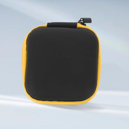 Alipis Portable Eva Earbuds Carrying Case and Electronics Organizer for Travel, Yellow Cord and Charger Storage Pouch with Zipper Closure