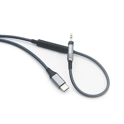 NewFantasia USB C Audio Cable Compatible with Sennheiser HD598SE HD598 HD560s HD620S HD598Cs HD599 HD579 Headphone, Remote Volume Mic Compatible with iPhone 15, for Samsung Galaxy for Oneplus Android