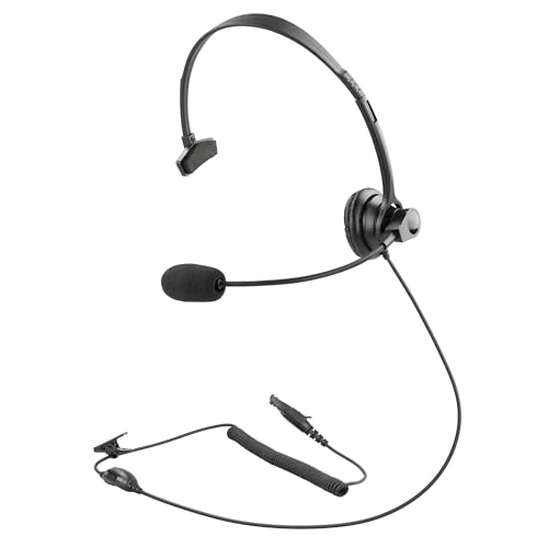 Arrowmax AHDH1000-M3 Over Head Headset Boom Mic Compatible with Rocky Talkie Expedition Radio Motorola M5 Plug GP328 Plus PRO5150 Elite