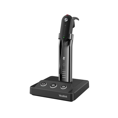 Yealink WH63 Convertible Teams Wireless Noise Canceling Headset - Headset Connects and Works with USB Enabled Desk Phones, Computers and Softphones