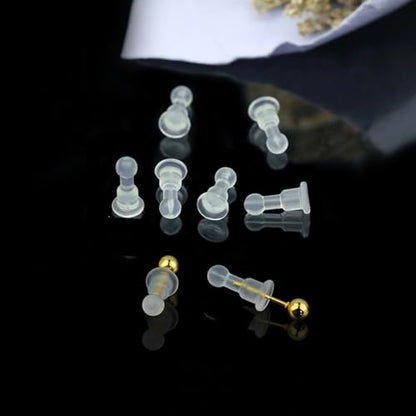 60 Pack Earring Backs Silicone Earring Back Non-Slip Rubber Earrings Safety Backings Full Cover Stopper Keeper for Pearl Studs Earrings Heavy Hoop Earrings Ear Piercings Prevent Falling Losing