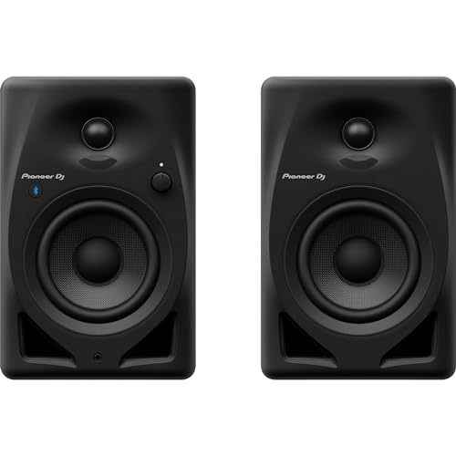 Pioneer DM-40D-BT 4-inch Desktop Active Monitor Speakers with Bluetooth (Pair, Black) with Studio Monitor Isolation Pads