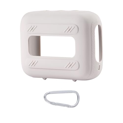 for JBL Go 4 Waterproof Bluetooth Speaker Silicone Cover, Grey | Snug Fit, Portable Carabiner Clip, Shock Absorption, Drop Protection, Travel Lightweight Design, Protective Skin Case - color: Grey Case