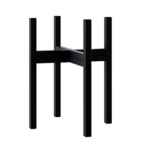 FaithLand Mid Century Plant Stand Indoor Outdoor (EXCLUDING 10" Plant Pot), Metal Planter Stand, Potted Plant Holder, Black, Hold Up to 10 Inch Planter - Fits Snake Plant - Upgraded Design. - size: 10 inch