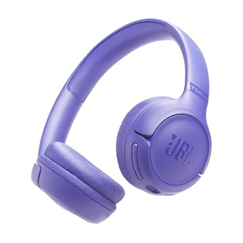 JBL Tune 530BT - Wireless on-Ear Bluetooth 6.0 Headphones with Powerful Pure Bass Sound, 2 beamforming mics for Perfect with Expo Gear Over-Ear Weather-Resistant Protective Hard-Shell - color: Purple
