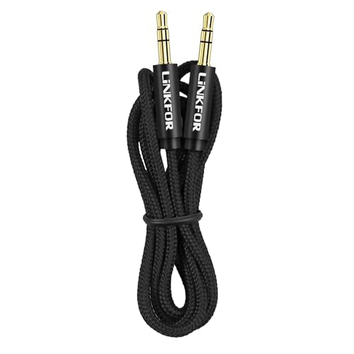 LiNKFOR 4 Port 3.5mm Stereo Audio Switch, 4 Way Stereo Audio Selector, 4 Input 1 Output / 1 Input 4 Output Audio Splitter with Volume Control and 4 Channel Switch Knob - size: 4 Ports 3.5mm