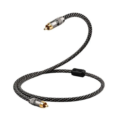 HiFi RCA Coaxial Audio Cable Hi-End RCA to RCA Male SPDlF Digital Coaxial Cable for DVD Projector TV Speaker Amplifier(2m) - size: 2m