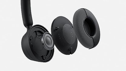 Microsoft Modern - Wireless Headset,Comfortable Stereo Headphones with Noise-Cancelling Microphone, USB-A dongle, On-Ear Controls, PC/Mac - Certified for Microsoft Teams,Black