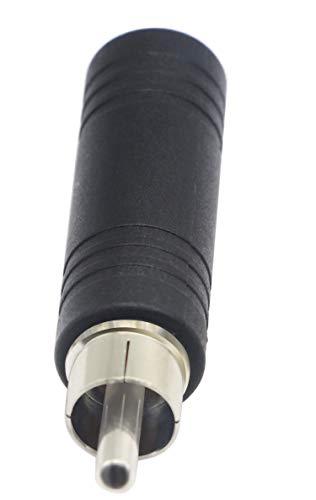 6.35mm to RCA Adapter RCA Male Plug to 6.35mm 1/4 Inch Mono Female Audio Mic Plug Adapter Jack Converterr (5 Pack)