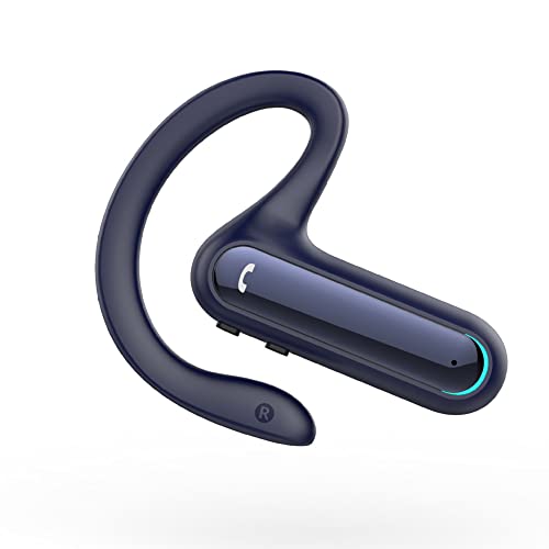 Open Ear Headphones Bluetooth Earpiece 5.2 with Dual Microphone Noice Cancelling Trucker Bluetooth Headset Wireless Single Ear Phone Ear Piece for Cell Phone Office Business Driver No In-ear Earphones