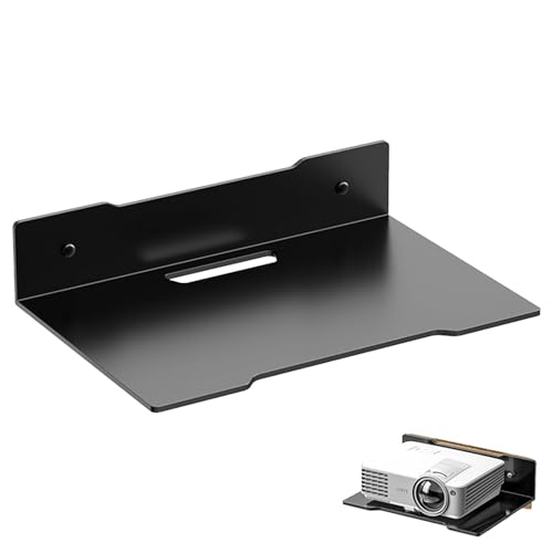 Wall Mount Shelf for Router – Space-Saving Bracket for Small Devices, Cable Box, WiFi Unit | Wall Shelf for Camera, Projector, Streaming Devices, Home Theater Accessories, Bedroom Storage - size: Medium