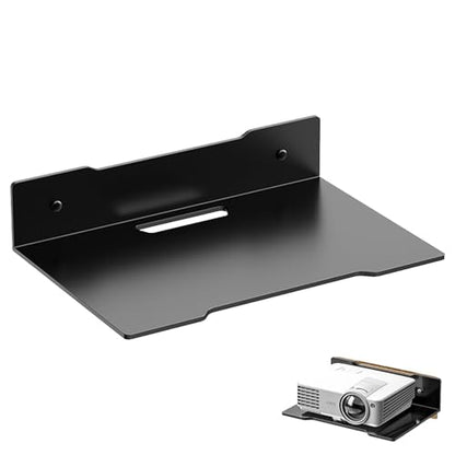 Wall Mount Shelf for Router – Space-Saving Bracket for Small Devices, Cable Box, WiFi Unit | Wall Shelf for Camera, Projector, Streaming Devices, Home Theater Accessories, Bedroom Storage - size: Medium