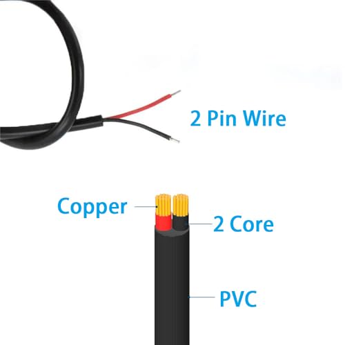 10PCS 3.5mm 1/8" TS Mono Audio Male Plug to 2Wire Pigtail Cable | 25cm Length，TS 2Pole，for Headphone Headset Earphone DIY Repair Replacement - style: 3.5mm TS Mono Male