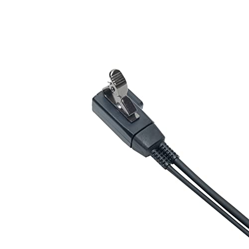 Multi-Pin Acoustic Tube Earpiece Compatible with HT750 | 1-pack multi-pin clear acoustic tube headset with PTT mic compatible with Motorola HT1250 GP328 MTX850 radios.