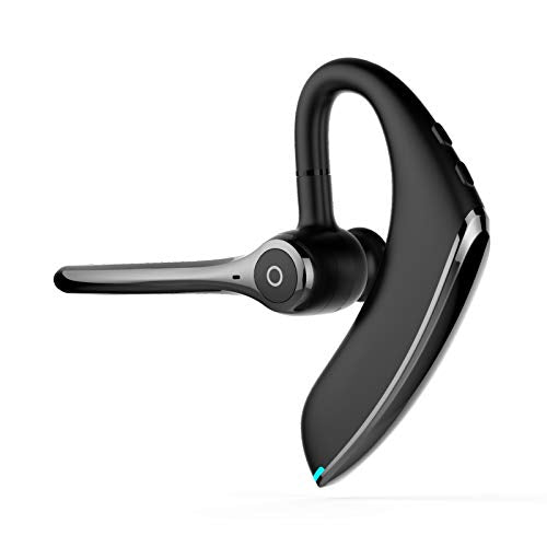 AYI Bluetooth Earpiece Headphone Dual Noise Cancelling Mic Painless Open-Ear Handsfree Stereo Sound Left/Right Changeable Earhook Earphones for Driving/Business/Gym-Single Ear Headset F910 Black - color: Single Ear Headset F910 Black