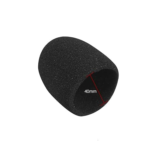 Generic Replacement Inner Microphone Windscreen Mic Cover Foam Windshield for Sennheiser SKM 9000 Handheld Transmitter Capsule, 5 Pack, Black